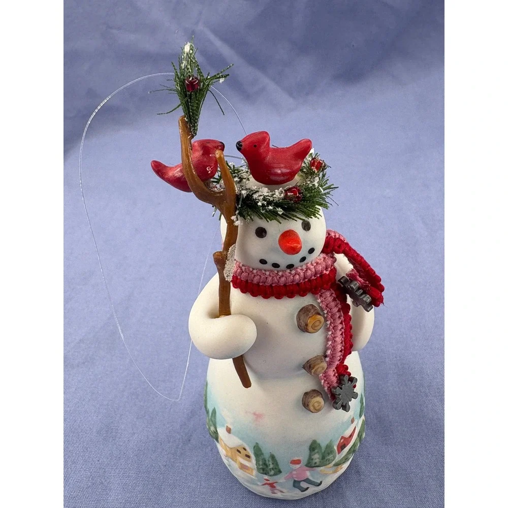 Hallmark Snowtop Lodge 2007 Colleen C. Evergreen Snowman Ornament No 3 QX7157